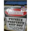 Image 1 : NEW:  METAL "WARNING PRIVATE PROPERTY" SIGN