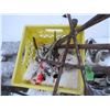 Image 3 : ESTATE:  PALLET C/W CABLE, 4 WAY WRENCHES, TOOLS, RATCHET STRAPS, ETC