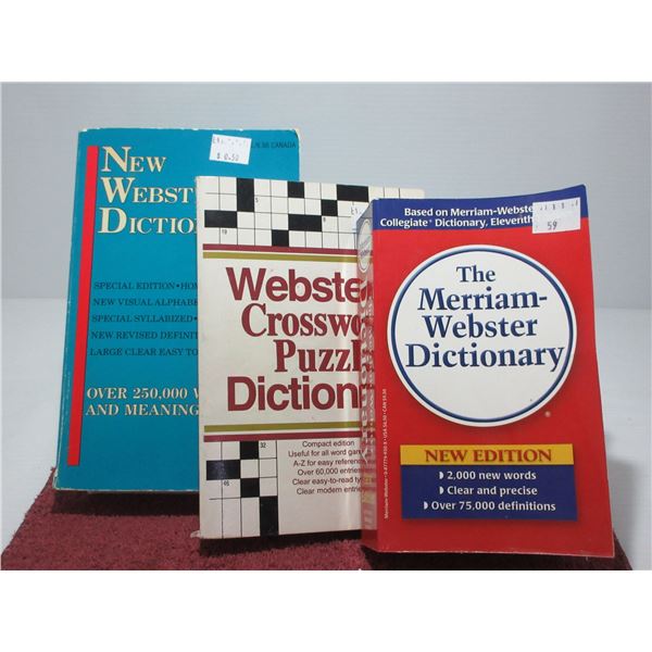 ESTATE:  2 DICTIONARIES & 1 CROSSWORD PUZZLE DICTIONARY