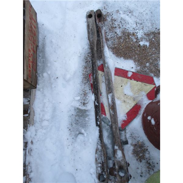 ESTATE:  SLOW MOVING SIGN & 2 WOOD AXLES