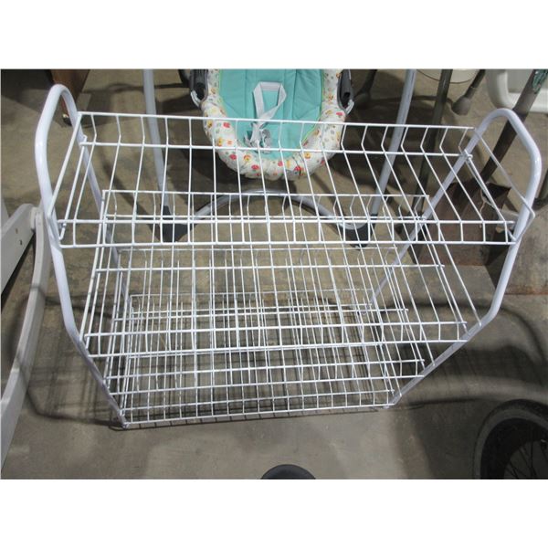 ESTATE:  WHITE WIRE SHOE SHELF
