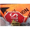 Image 2 : ESTATE:  5 METAL SIGNS (2 STOP, 2 CONSTRUCTION, DO NOT SPRAY, SLOW MOVING)