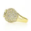 Image 8 : Estate 18k Yellow Gold 7.95 ctw GIA Round Brilliant Diamond Engagement Bombe Rin