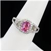 Image 3 : 1.24 ctw Purplish Pink Sapphire and 0.58 ctw Diamond 18K White and Yellow Gold R