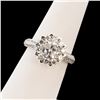Image 1 : 1.00 ctw CENTER Diamond 18K White Gold Ring (1.96 ctw Diamonds)