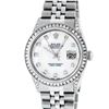 Image 2 : Rolex Mens Stainless Steel White Diamond Lugs 36MM Datejust Wristwatch