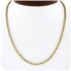 Image 1 : 14k Two Tone Gold 17" 3.1mm Fancy Polished Unique Twisted Link Chain Necklace