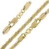 Image 5 : 14k Two Tone Gold 17" 3.1mm Fancy Polished Unique Twisted Link Chain Necklace