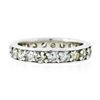 Image 8 : Vintage 14k White Gold 1.57 ctw Eternity Band Ring w/ 20 Old Single Cut Diamonds