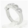 Image 9 : NEW Custom Made Platinum 1.19 ctw Bezel Diamond 5 Stone Classic Wedding Band Rin