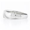 Image 5 : Men's Keepsake 14k White Gold 0.10 ctw Diamond Diagonal Channel Wedding Band Rin