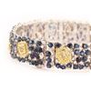 Image 1 : 3.62 ctw Multi-Shape Diamond and 17.29 ctw Blue Sapphire 18K White and Yellow Go