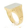 Image 7 : Vintage 14K TT Gold Engraveable Rectangular Center w/ Detailed Sides Signet Ring