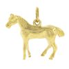 Image 1 : Vintage 14K Yellow Gold Detailed Polished 3D Horse Collectible Charm Pendant
