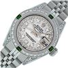 Image 8 : Rolex Ladies Quickset Stainless Steel White Diamond Lugs Datejust Wristwatch 26M