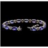 Image 3 : 14KT White Gold 17.16 ctw Tanzanite and Diamond Bracelet