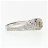 Image 5 : Vintage 14k White Gold 0.68 ctw Old Cut Diamond Solitaire Filigree Engagement Ri