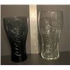 Image 2 : 2 Coca-Cola glasses - clear & smoked