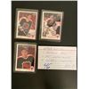3 Upper Deck hockey cards - Patrick Roy, Pat Lafontaine, Darren Turcotte