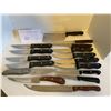 17 assorted kitchen knives