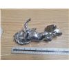 Image 3 : vintage 7"h fighting bronco mustang chrome horse hood ornament -heavy