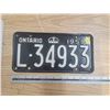 Image 1 : 1959 Ontario license plate