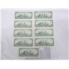 Image 2 : 9 Canadian One Dollar Bills 1867-1967