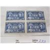 Image 1 : Newfoundland Royal Visit Block of Four 5 Cent OG NH Never Used