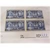 Image 1 : Newfoundland Royal Visit Block of Four 2 Cent Surcharge OG NH Never Used