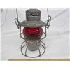 Image 4 : Antique CNR Railway Lantern with Red Globe