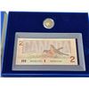 Image 3 : 1996 Canada's 2 dollar proof coin & banknote set, in blue case