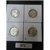 Image 1 : 573 4 – CDN SILVER QUARTERS 2-1963, 2-64 ALL UNC