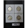 Image 1 : 578 4 – CDN SILVER QUARTERS 1961,62,63,64