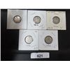 Image 1 : 621 5 CDN SILVER DIMES 1913,19,29,2-36 VG-F