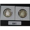 Image 1 : 641 2 CDN SILVER PROOF 50 CENTS 1998,99