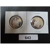 Image 1 : 643 2 CDN SILVER PROOF 50 CENTS 2000, 2001