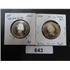 Image 2 : 643 2 CDN SILVER PROOF 50 CENTS 2000, 2001