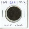 Image 1 : 1901 Canadian Large Cent. Last issue of Queen Victoria. VF-30.