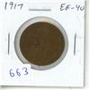 Image 1 : 1917 Canadian Large Cent. Issued during World War I. EF-40.