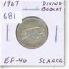 Image 1 : 1967 Diving Bobcat Silver 25 Cents. Rotated Die so it appears that the bobcat is diving. EF-40. Scar