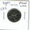Image 1 : 2001P Canadian 25 Cents. Proof Like-65.