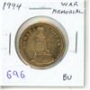 Image 1 : 1994 National War Memorial Loonie Dollar. One Year Type. BU.