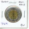 Image 1 : 2020 Bill Reid $2 Toonie. Famous Canadian artist. BU from an original Royal Canadian Mint roll.