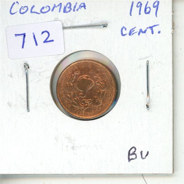 Colombia. 1969 1 Centavo. BU Red.
