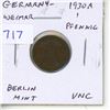 Image 1 : Germany – Weimar Republic. 1930A 1 Reichspfennig. Berlin Mint. Uncirculated.