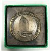 Image 1 : 1979 Saskatchewan Government Insurance Presentation Medal. Attached to a 6-sided stone, housed in it