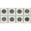 Image 1 : Lot of 8 Canadian 50 Cents. Includes 1968, 1970, 1971, 1974, 1975, 1987, 1992 & 2002P.