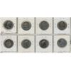 Image 2 : Lot of 8 Canadian 50 Cents. Includes 1968, 1970, 1971, 1974, 1975, 1987, 1992 & 2002P.