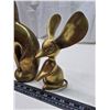 Image 3 : Large brass cat and mouse figurines - 12" & 6"H