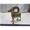 Image 1 : Large brass ram - 10"H x 9"W